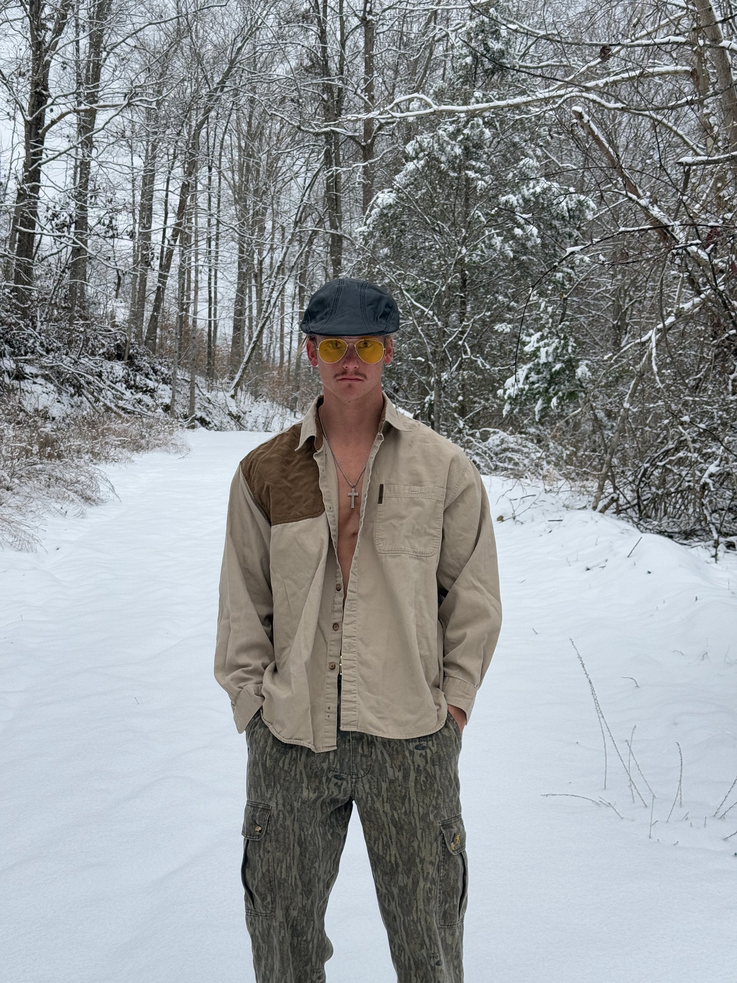 VINTAGE COTTON BUTTON UP