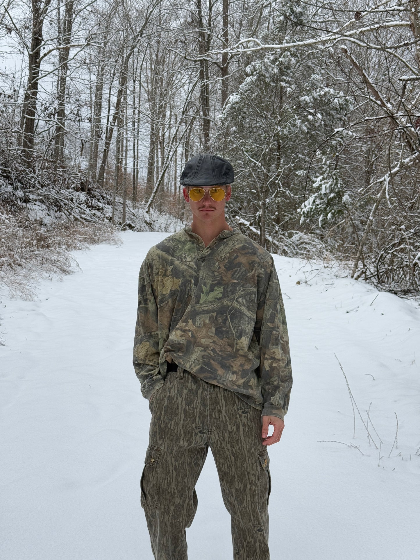 VINTAGE CAMOUFLAGE LONG-SLEEVE HENLEY